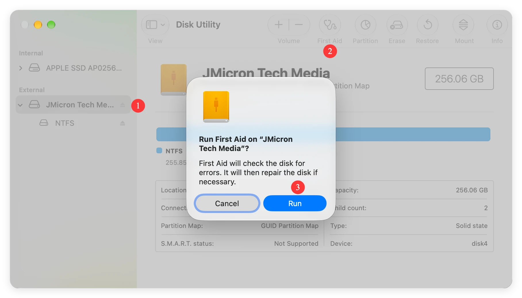 fix NTFS drive not showing up on MacBook Neo