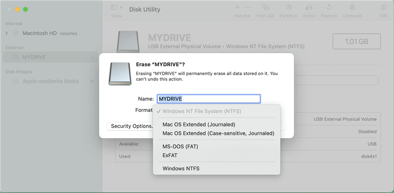 Using Disk Utility