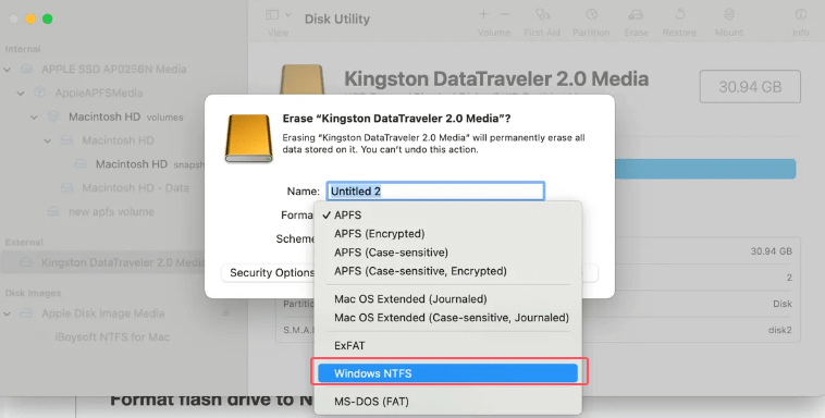 Choose a Name and Format