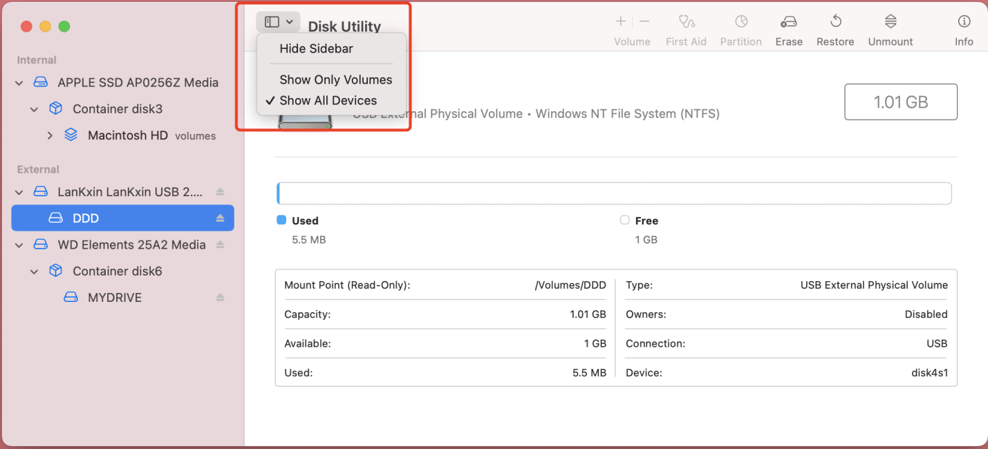 format NTFS hard drive on Mac