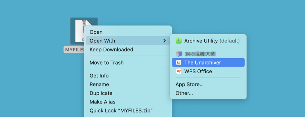 macOS has built-in support for ZIP files