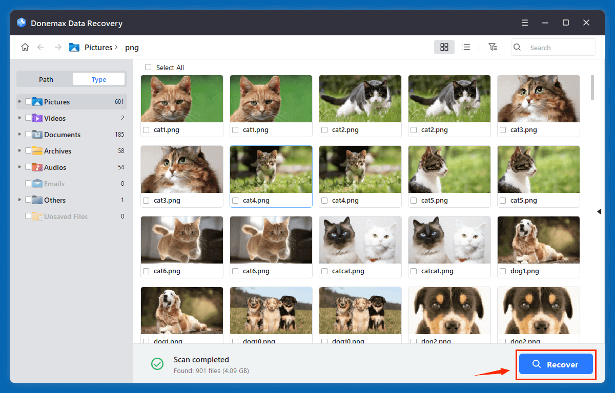 preview and recover data from Panasonic SD card