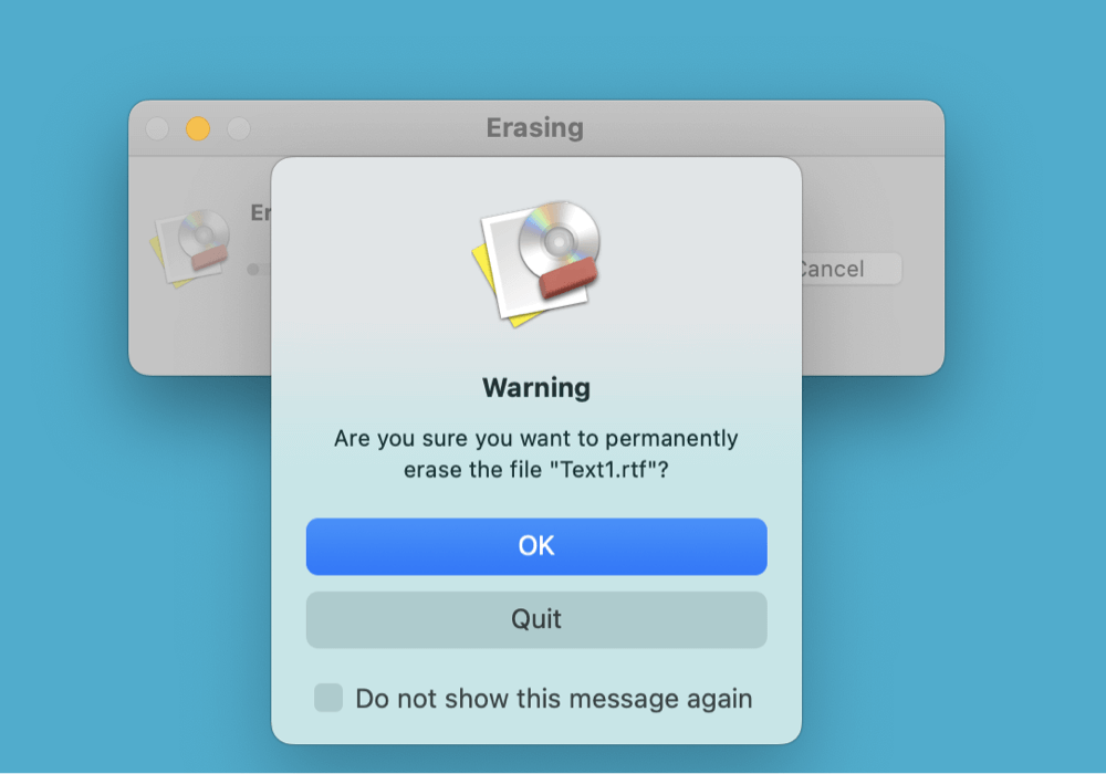 permanently delete an RTF file on Mac