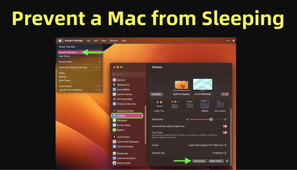 prevent your Mac from sleeping