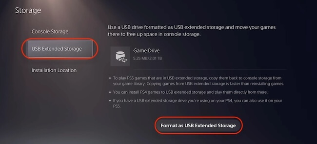 format Seagate Game Hard Drive PS5 SSD