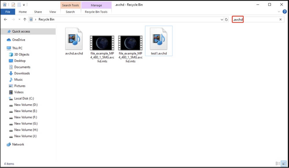 recover deleted AVCHD videos
