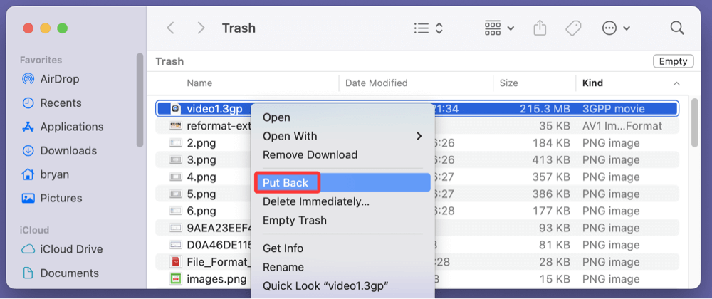 recovering deleted 3GP files