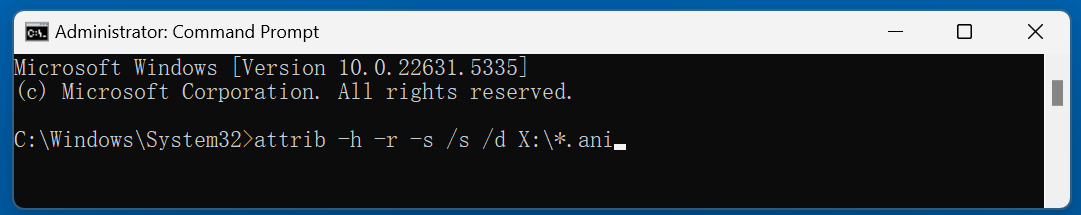 recover lost or deleted ANI files