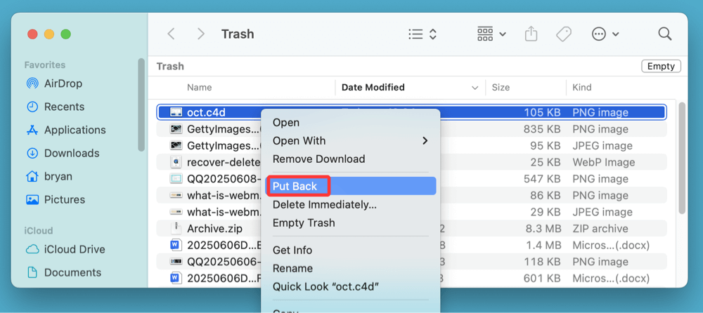 recover deleted C4D files