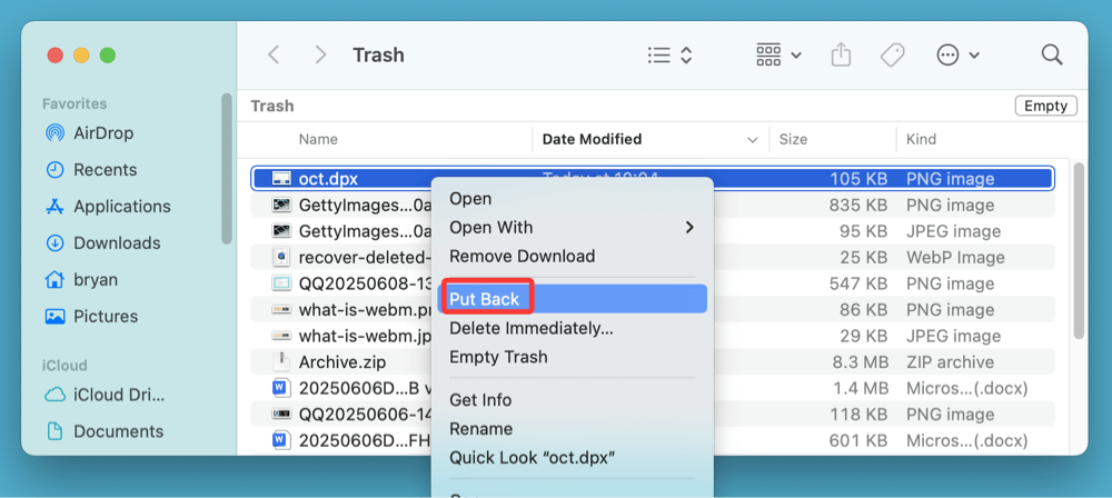recover deleted DPX files