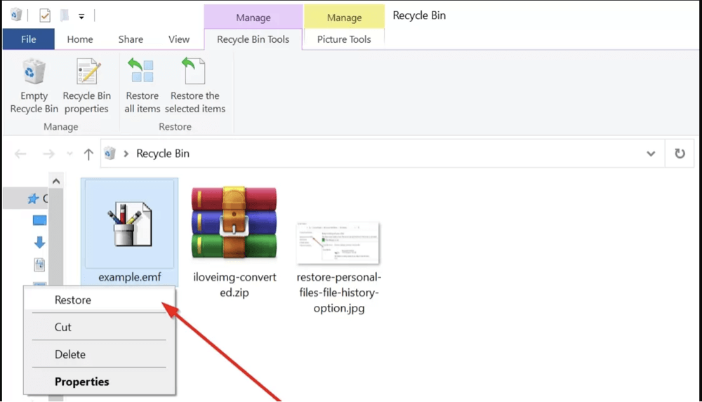 recover your deleted EMF files