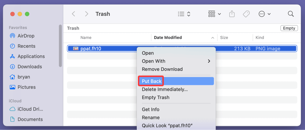 recover lost FH10 files