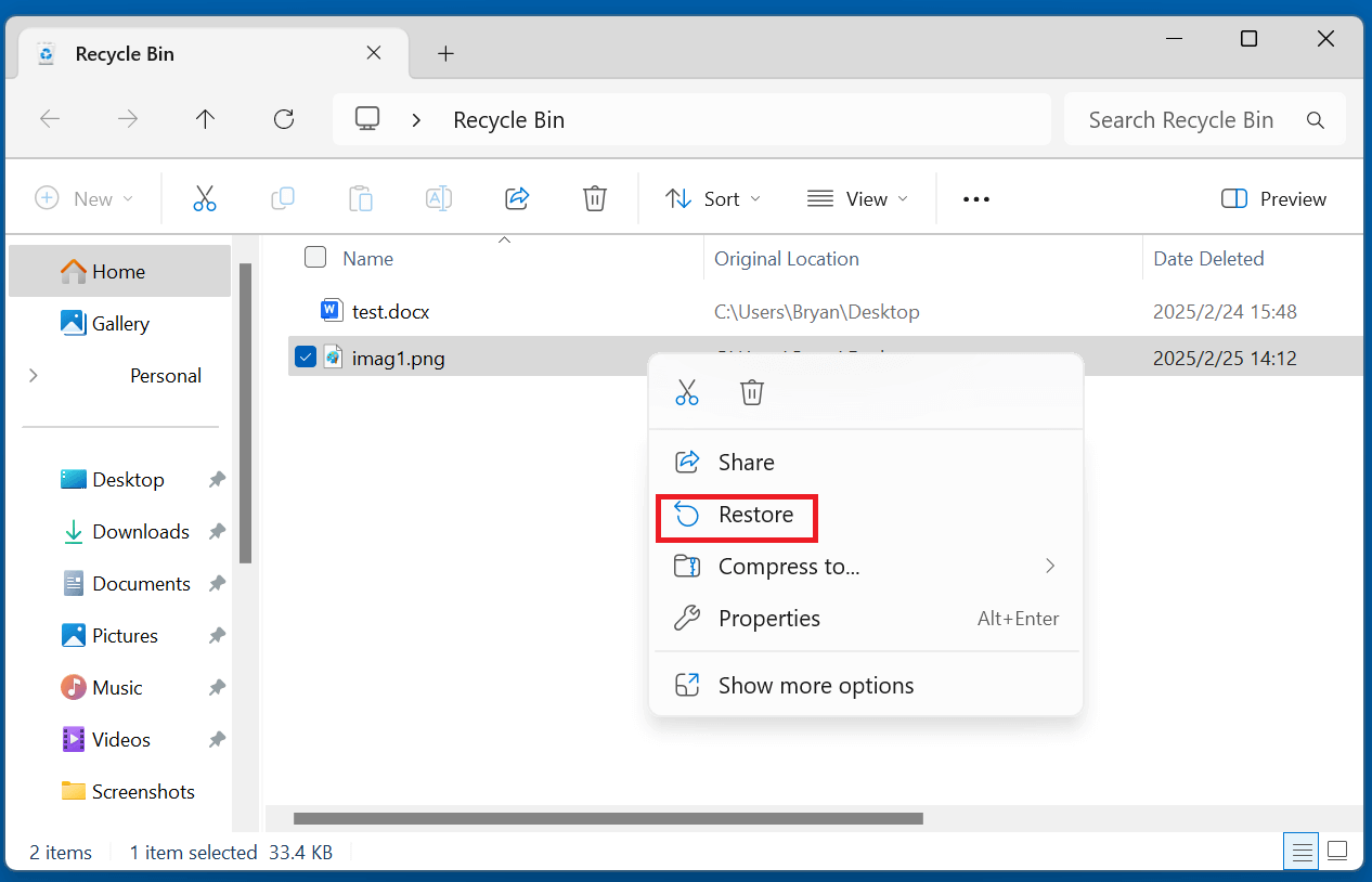Recovering deleted files from a USB flash drive