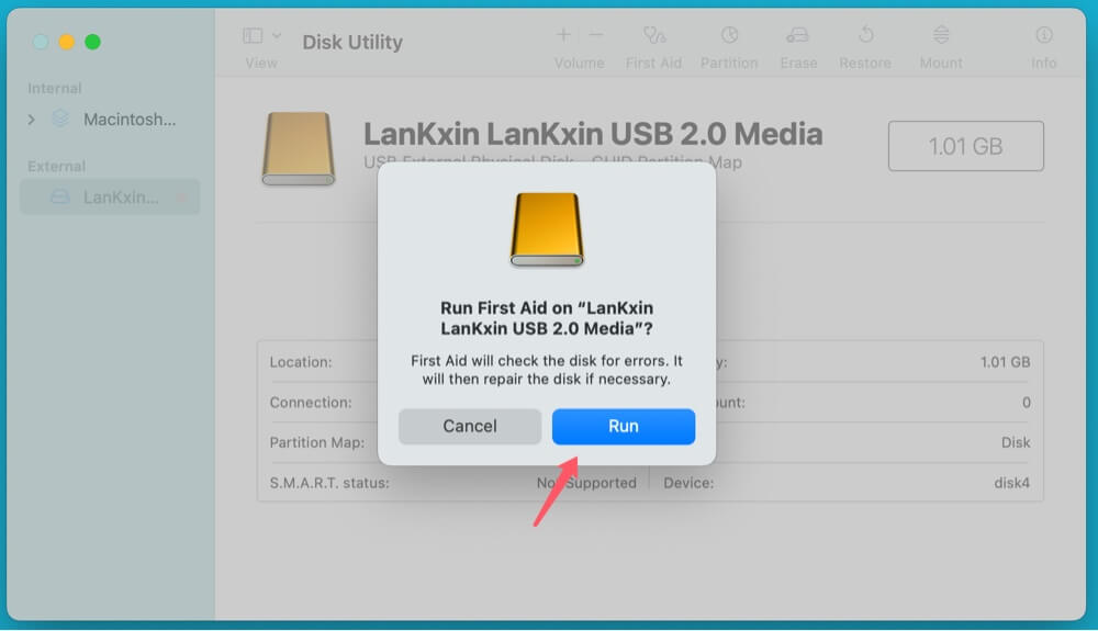 Recovering deleted files from a USB flash drive