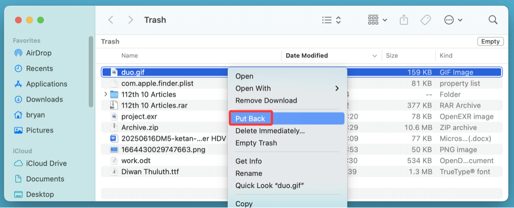 recover deleted GIF files