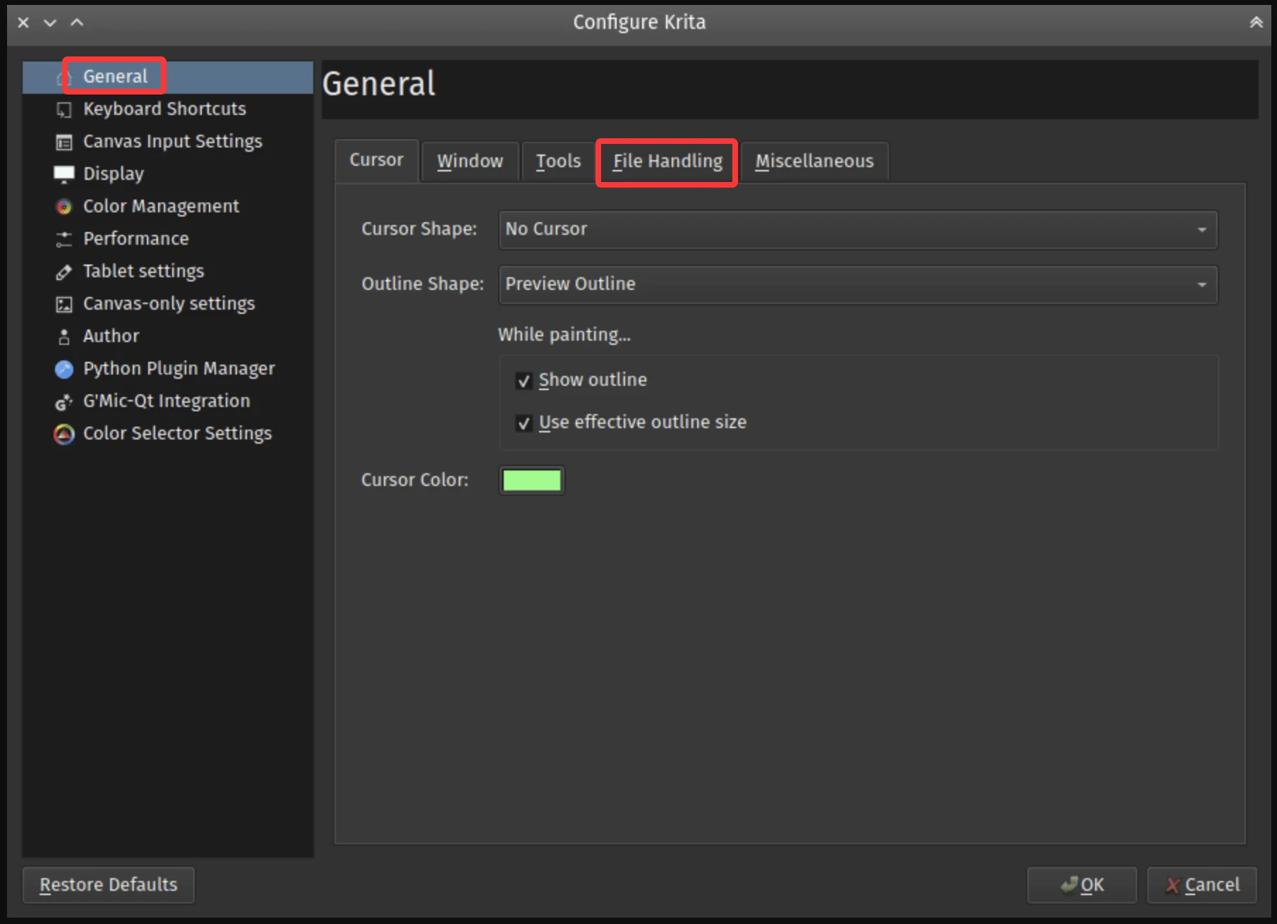 recover Krita file
