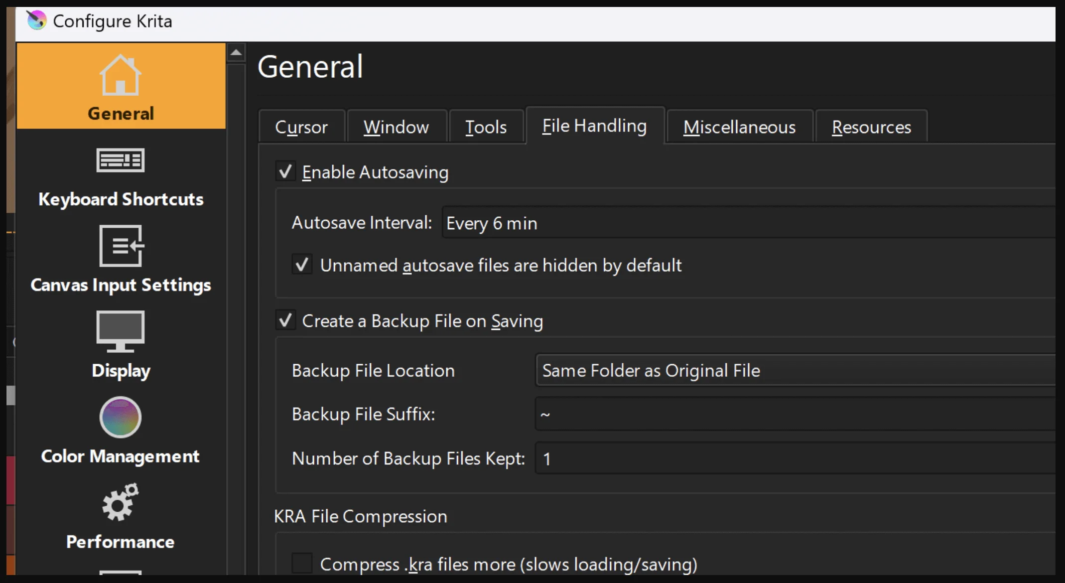 recover Krita file