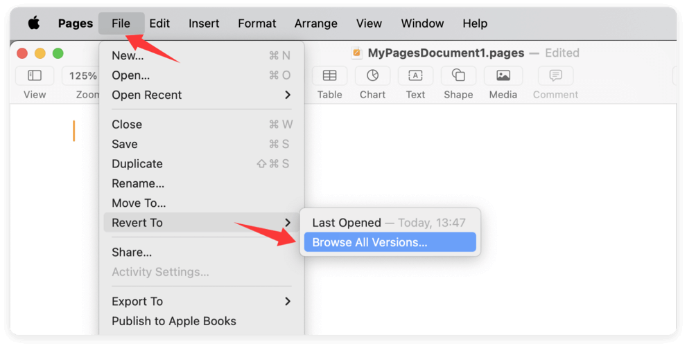 recovering deleted, lost, or unsaved Pages documents on a Mac