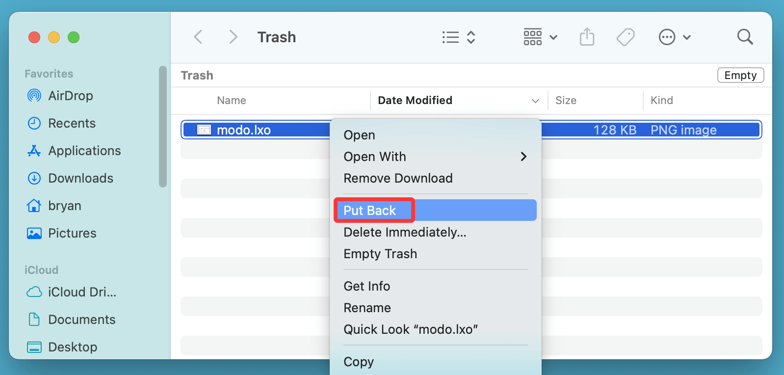 recover deleted LXO files