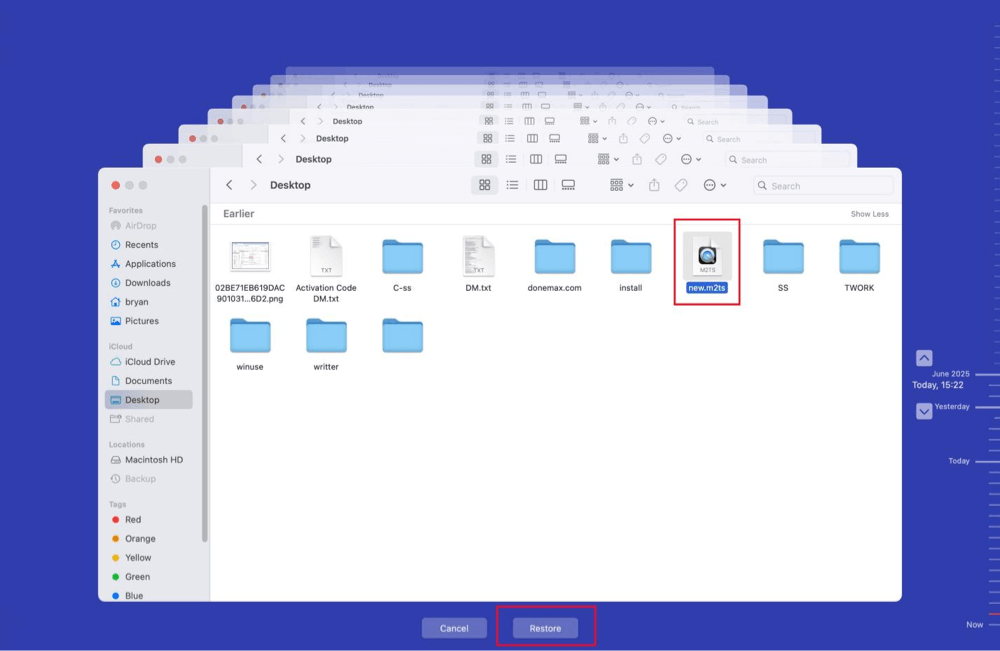 recover deleted M2TS videos
