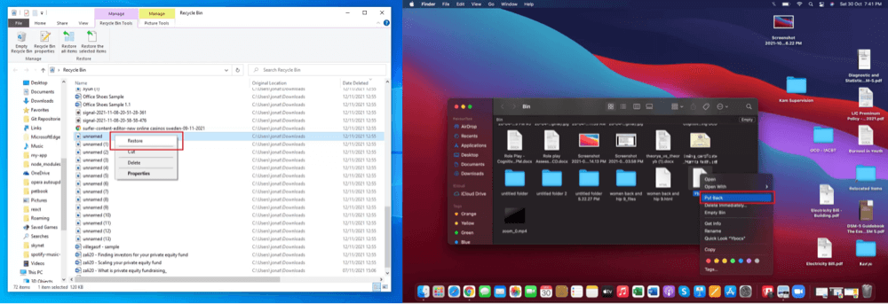 recover deleted MPO files