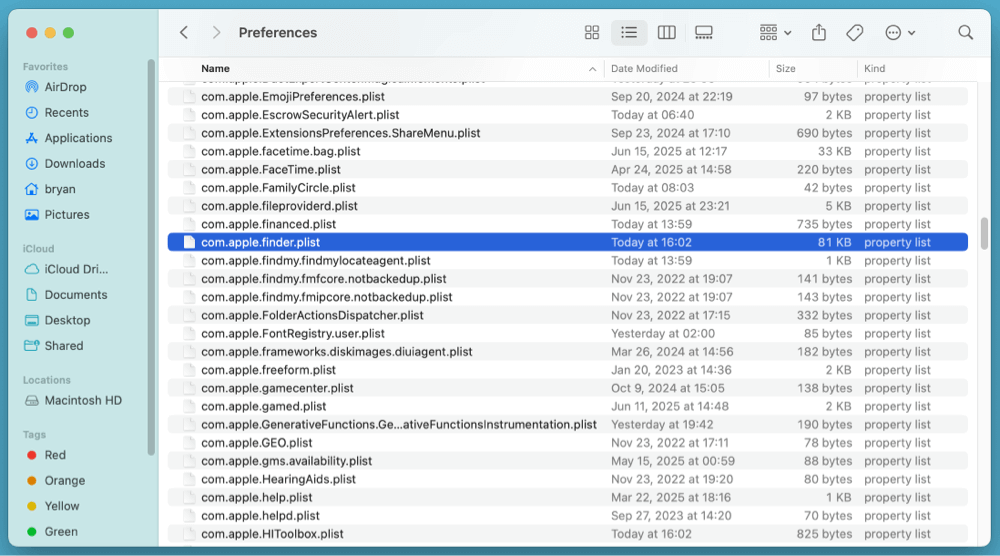 Recover Deleted .plist Files on Mac