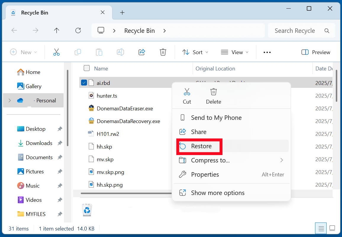 Recover Deleted RBD File