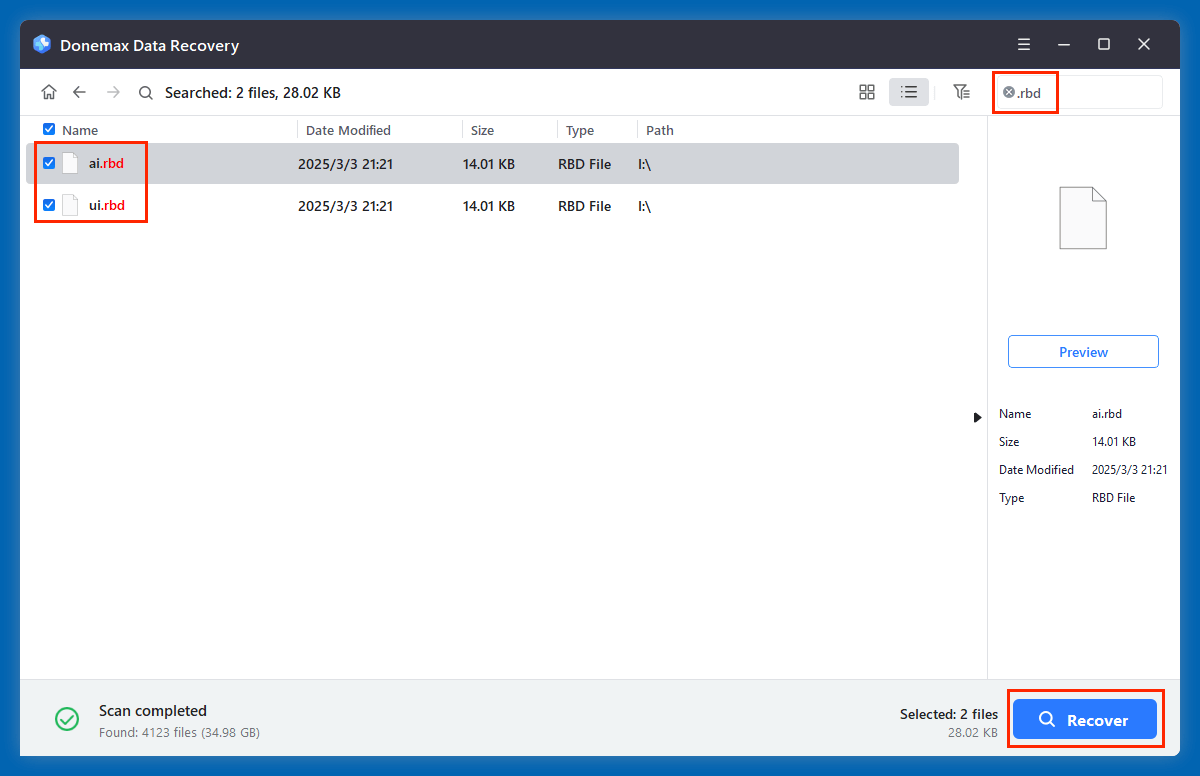 Recover Deleted RBD File
