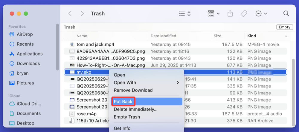 recover deleted SKP files