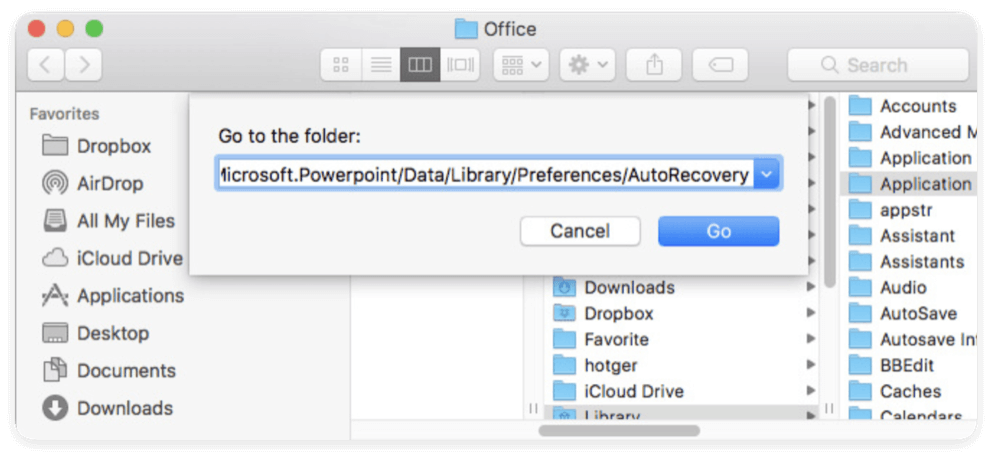 recover unsaved PowerPoint files on Mac