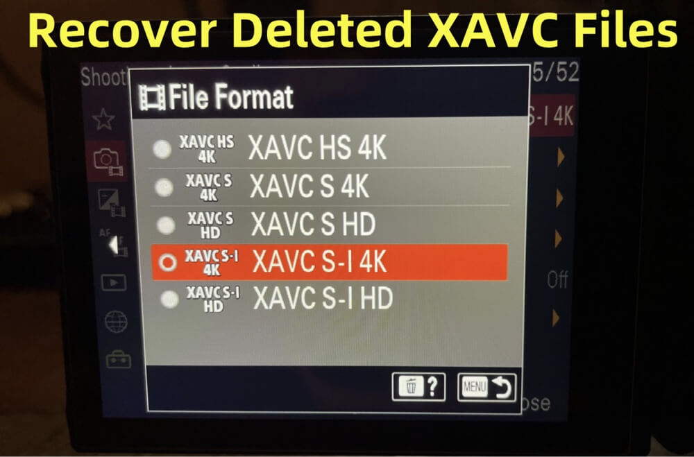 recover deleted XAVC files