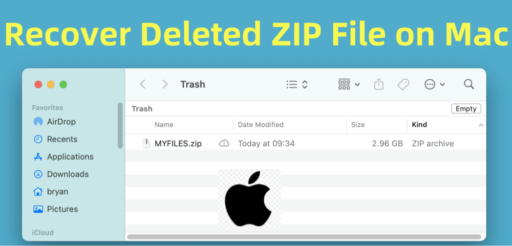 recover deleted ZIP files on Mac