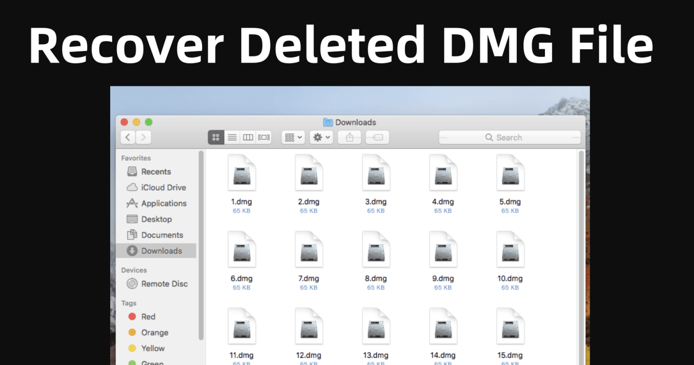 recover deleted DMG files on Mac