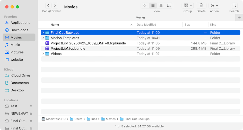 recover deleted/lost Final Cut Pro projects