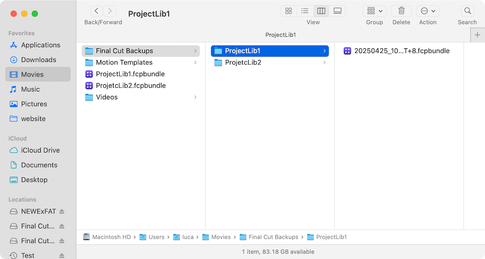 recover deleted/lost Final Cut Pro projects