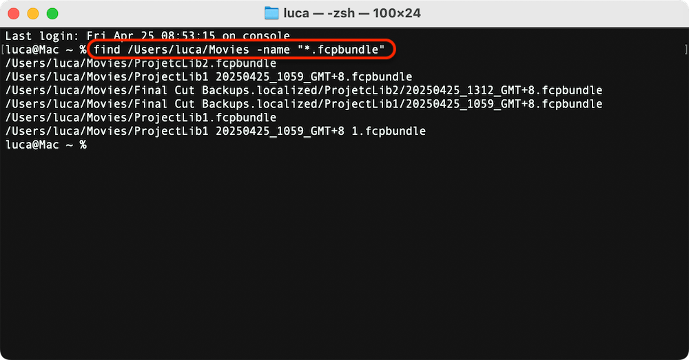 recover deleted/lost Final Cut Pro projects