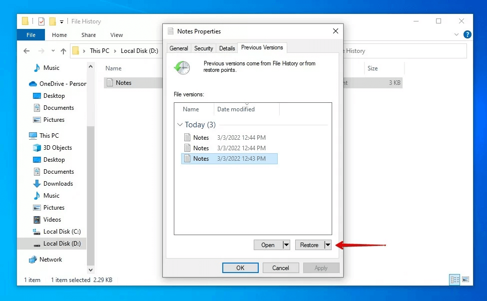 Utilizing Version History