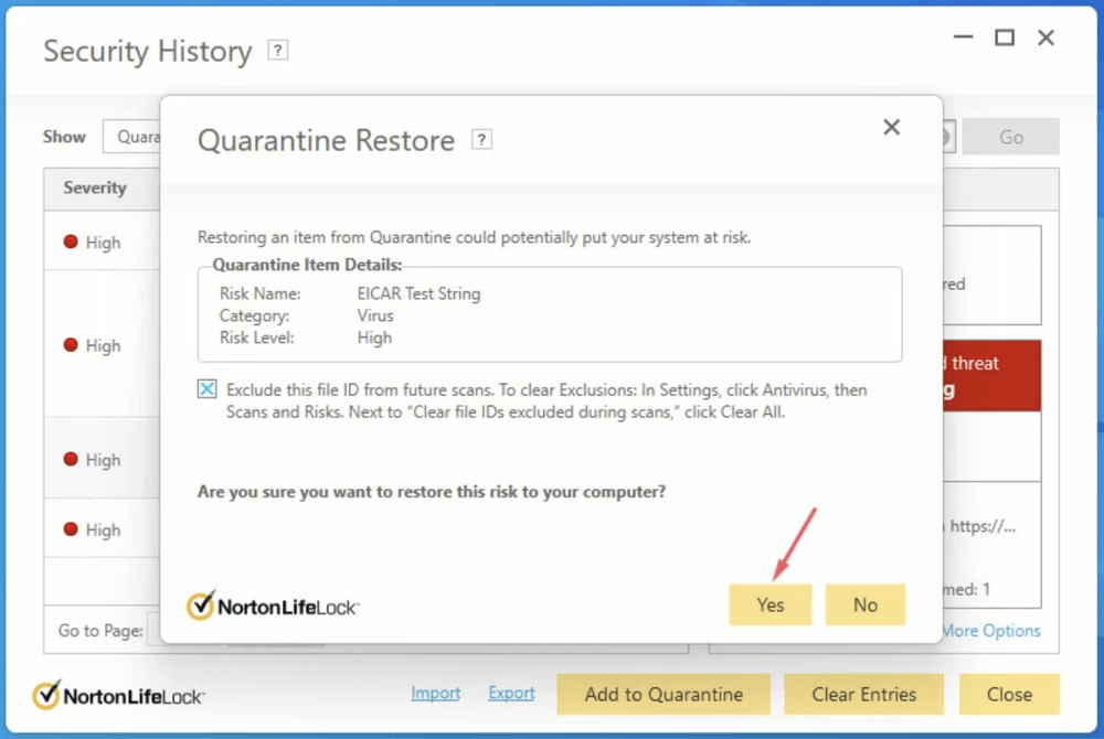recover files deleted by Norton