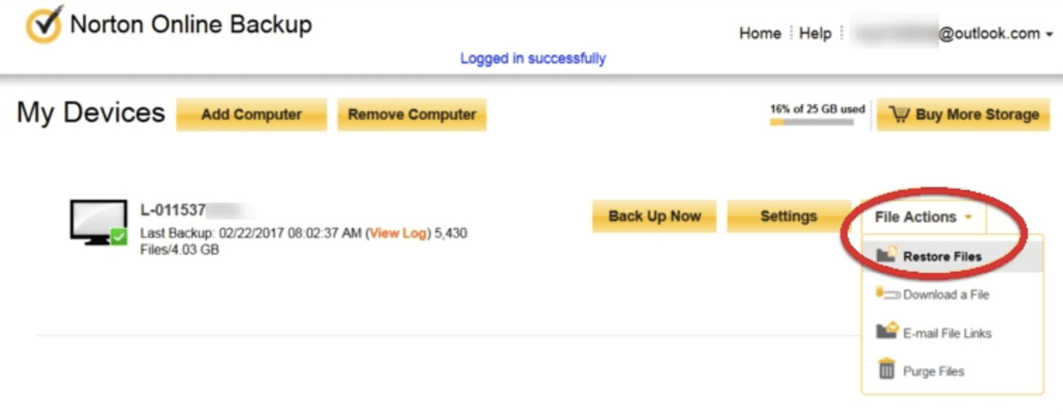 recover files deleted by Norton