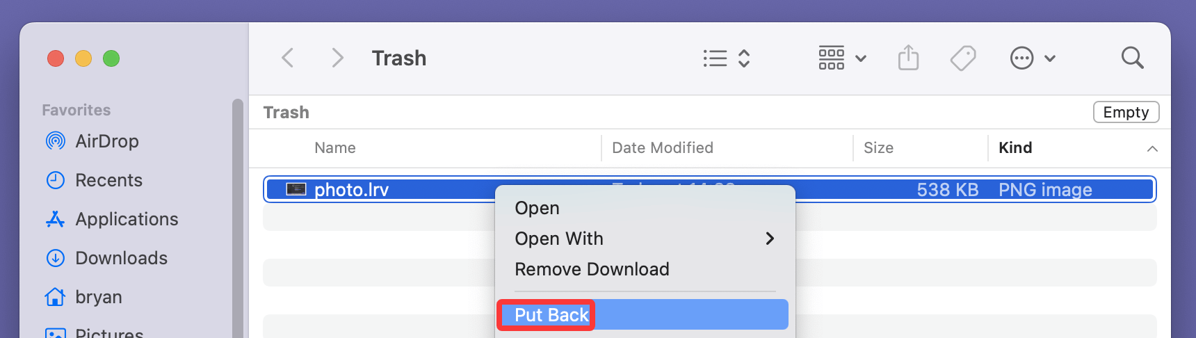 recover GoPro LRV files on a Mac