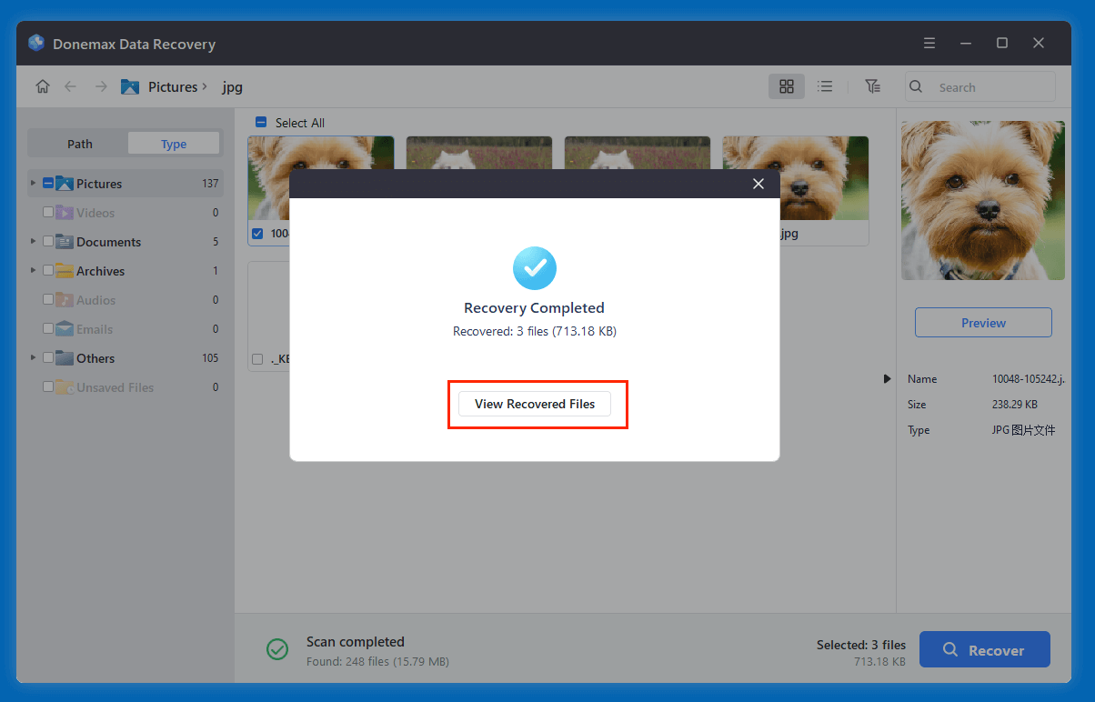 Recovering lost data from a CFexpress card