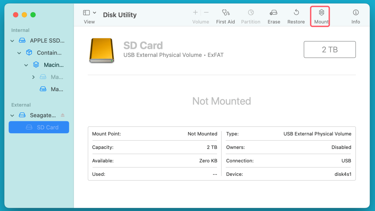 SD card data recovery on Mac