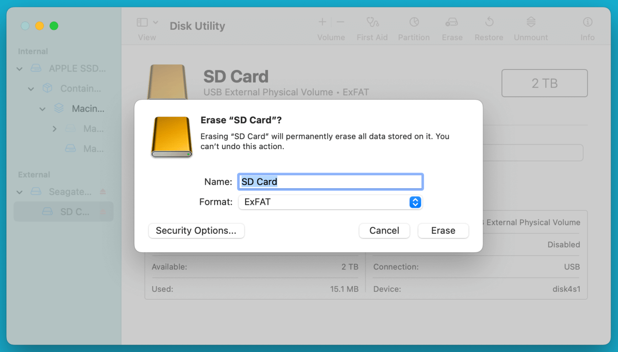 SD card data recovery on Mac