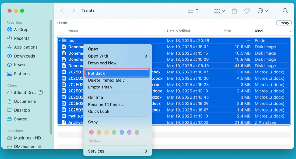 restore missing or disappeared files from an external hard drive on Mac