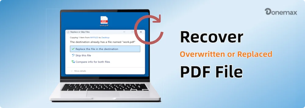 recover replaced PDF file