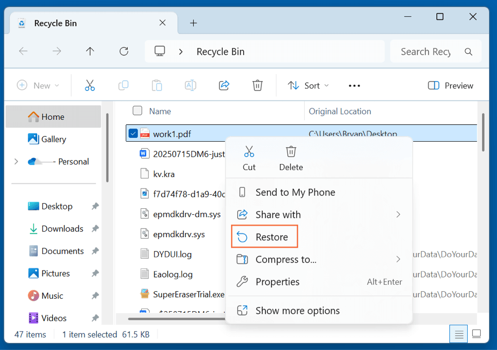 recover replaced PDF file
