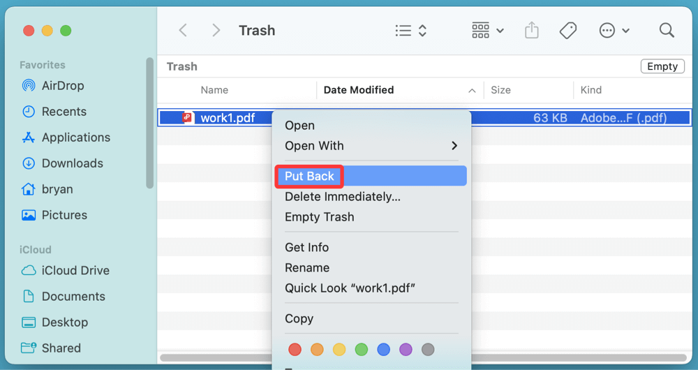 recover replaced PDF file