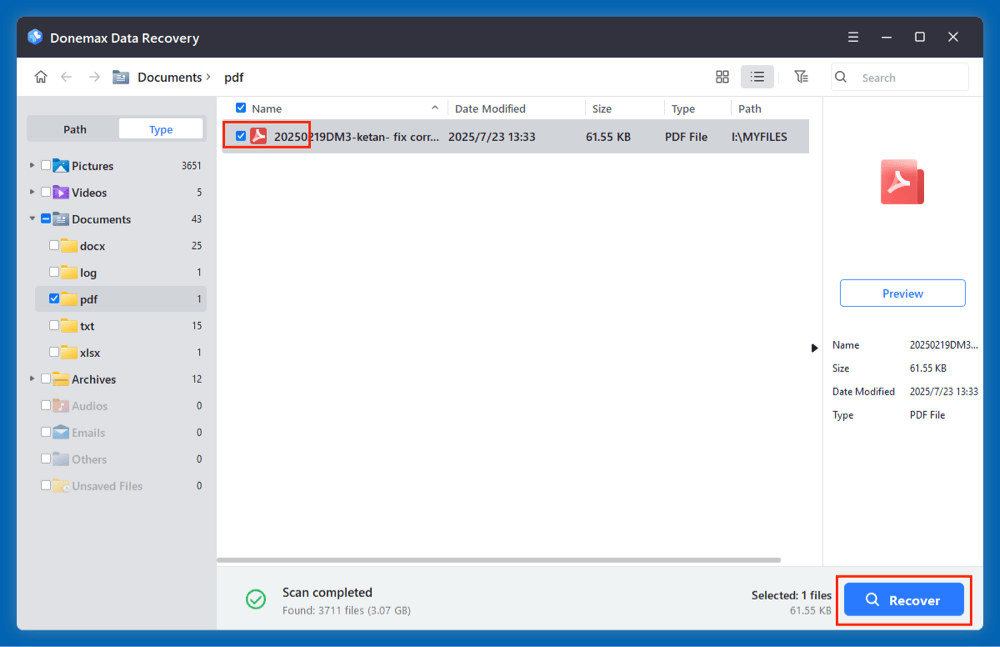 recover replaced PDF file