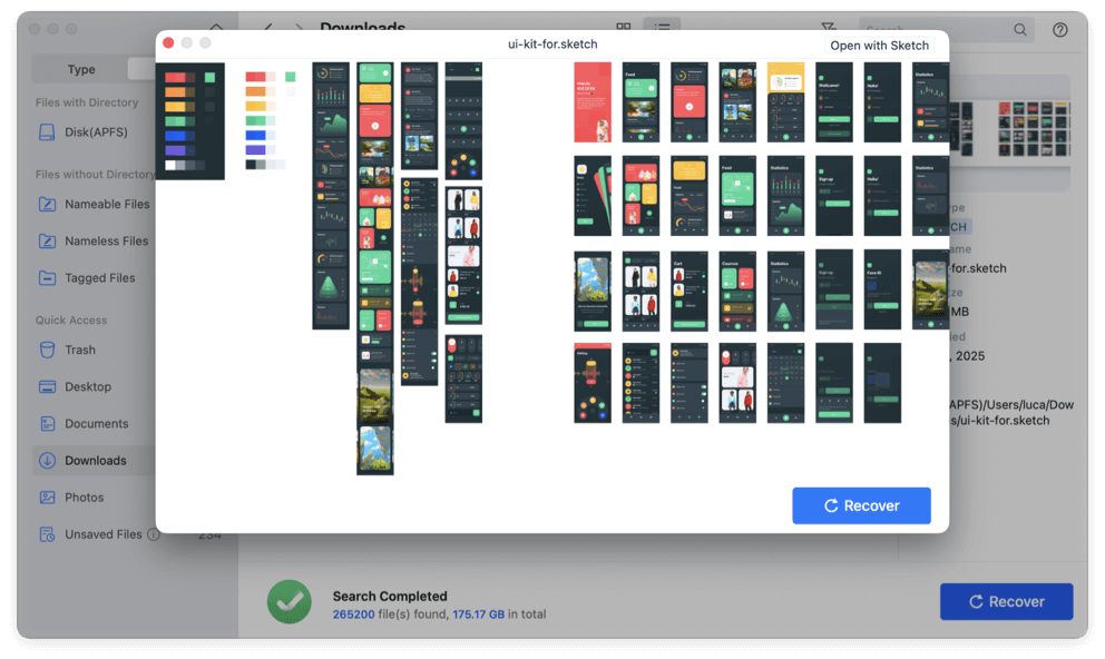 recover unsaved or deleted Sketch files on Mac
