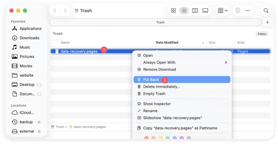 recover unsaved or lost Pages documents on Mac